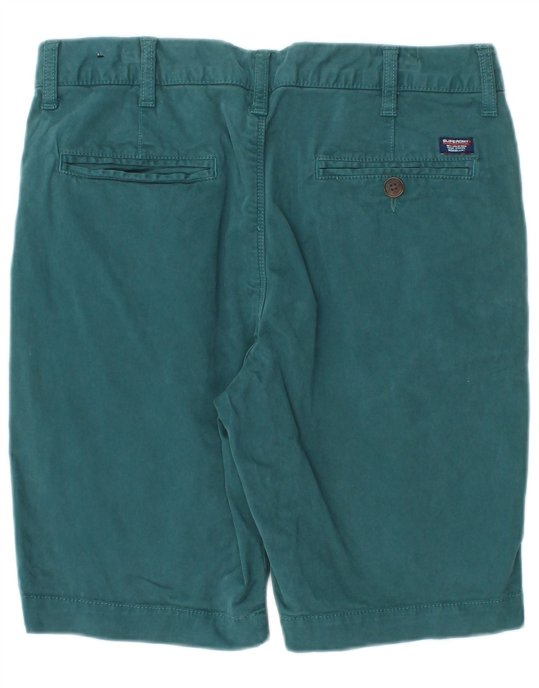 Superdry Mens Chino Shorts W30 Medium Blue Cotton