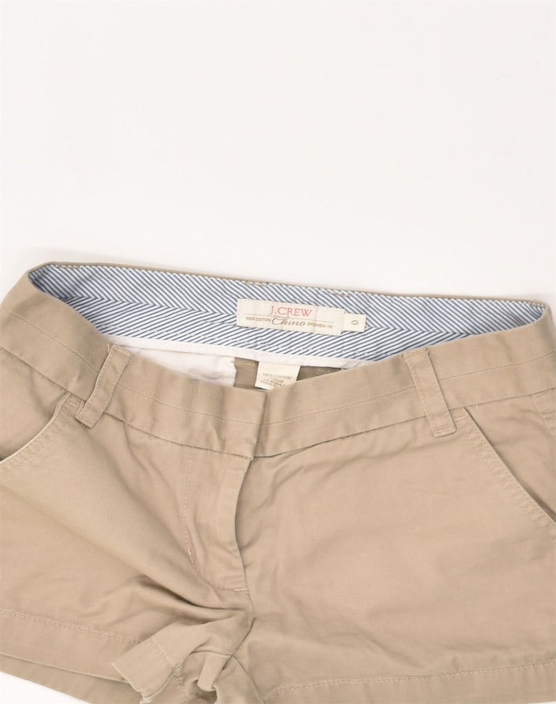 J. CREW Womens Broken In Chino Shorts US 0 XS W30  Beige Cotton | Vintage J. Crew | Thrift | Second-Hand J. Crew | Used Clothing | Messina Hembry 