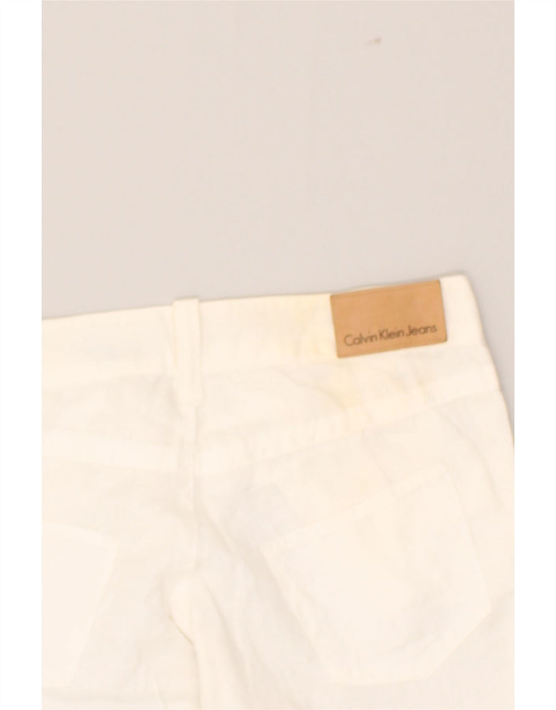 CALVIN KLEIN Womens See Through Loose Fit Casual Trousers W30 L28 White | Vintage Calvin Klein | Thrift | Second-Hand Calvin Klein | Used Clothing | Messina Hembry 