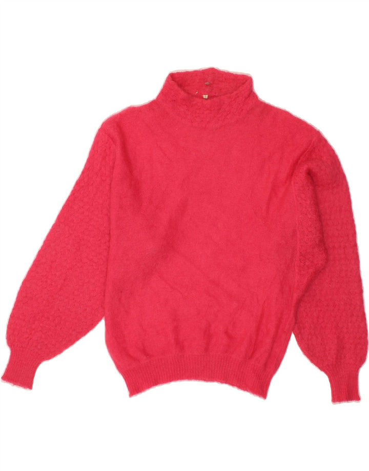 VINTAGE Womens Oversized Turtle Neck Jumper Sweater UK 20 2XL Pink Vintage Vintage and Second-Hand Vintage from Messina Hembry 