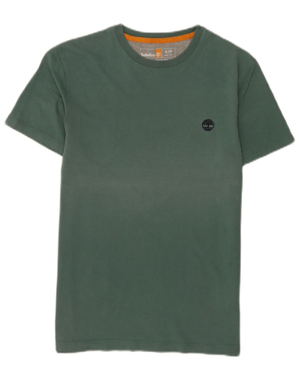 Timberland Mens Slim Fit T-Shirt Top Small Green Cotton