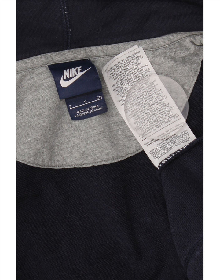 Nike Mens Zip Hoodie Sweater Small Navy Blue Cotton