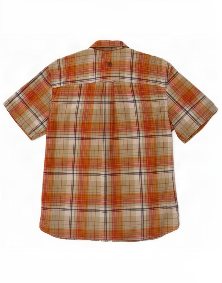 Fat Face Mens Short Sleeve Shirt Medium Multicoloured Check Linen