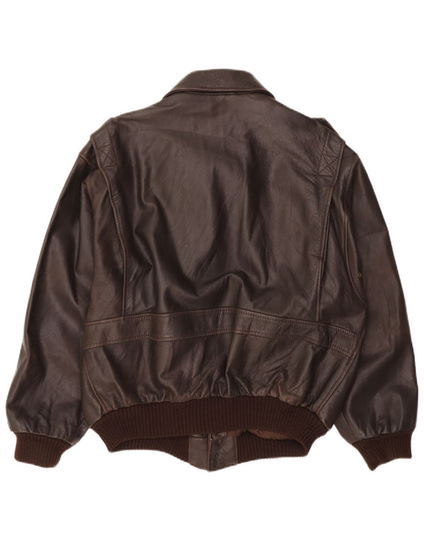 Vintage Mens Leather Jacket UK 42 XL Brown