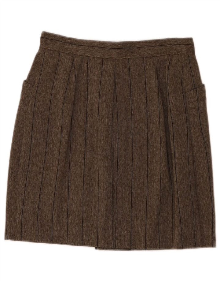 Krizia Womens Mini Skirt IT 40 Small W24 Brown Striped