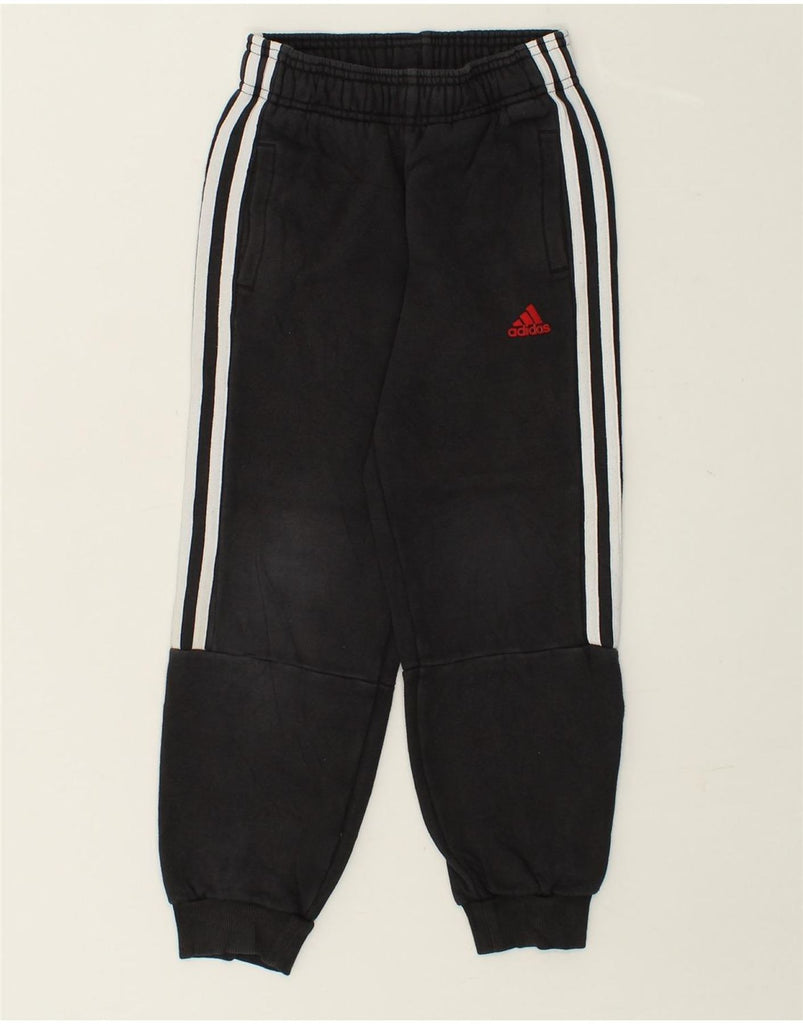 ADIDAS Boys Tracksuit Trousers Joggers 7-8 Years Black Cotton | Vintage Adidas | Thrift | Second-Hand Adidas | Used Clothing | Messina Hembry 