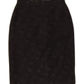 VINTAGE Womens Abstract Pattern Pencil Skirt UK 12 Medium W30  Black Wool Vintage Vintage and Second-Hand Vintage from Messina Hembry 