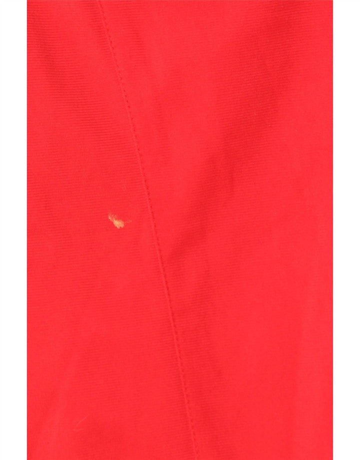 ADIDAS Mens Tracksuit Top Jacket UK 42/44 Large Red Colourblock Polyester