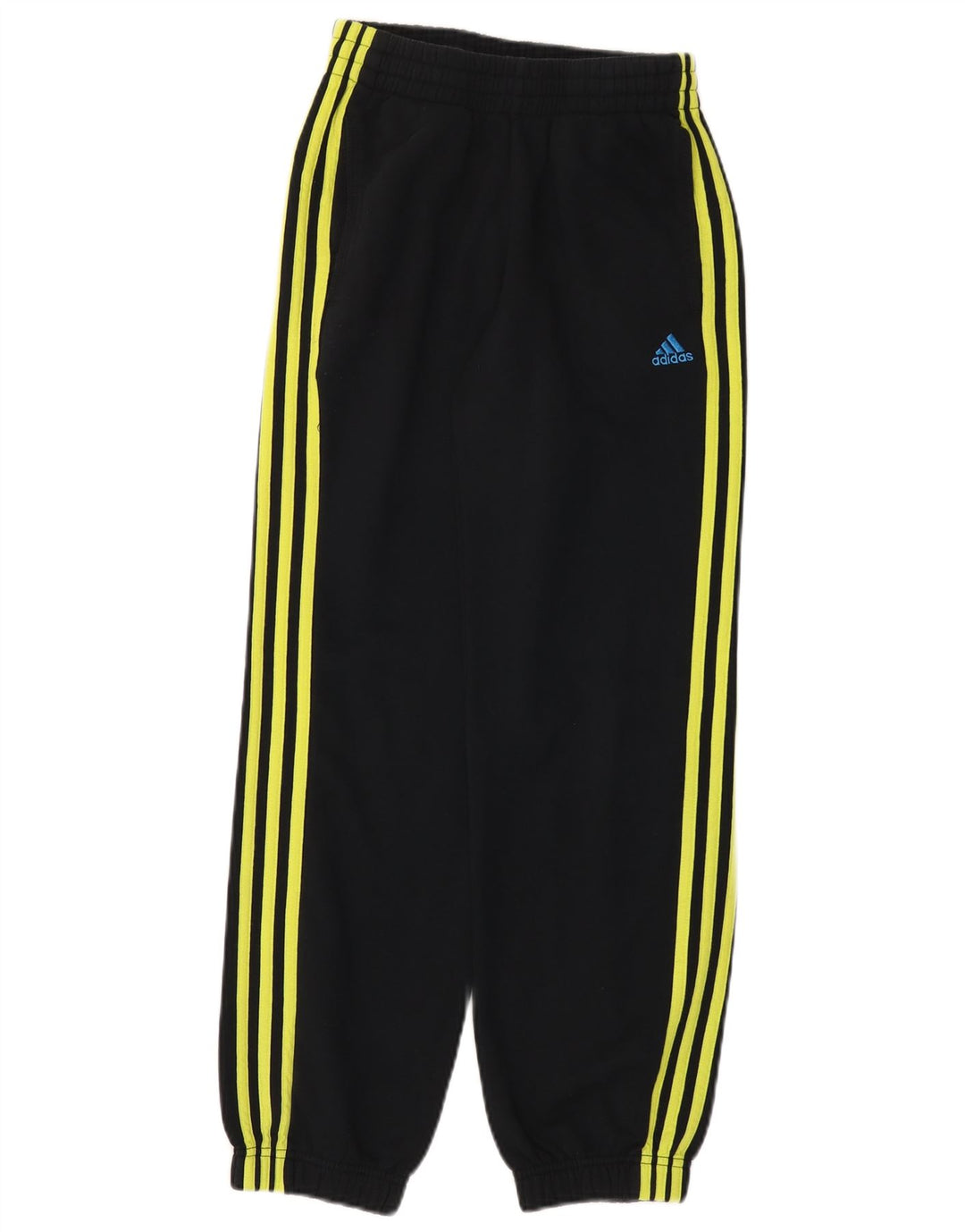 ADIDAS Boys Tracksuit Trousers Joggers 11-12 Years Black Cotton