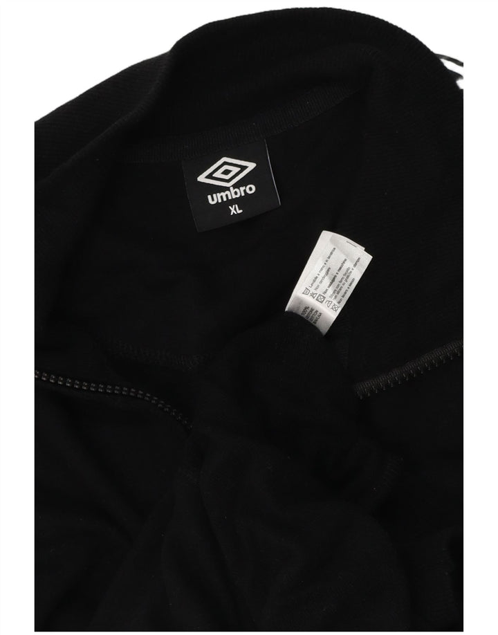 Umbro Mens Graphic Tracksuit Top Jacket XL Black Colourblock Cotton