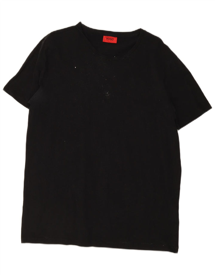 Hugo Boss Mens T-Shirt Top 2XL Black Cotton