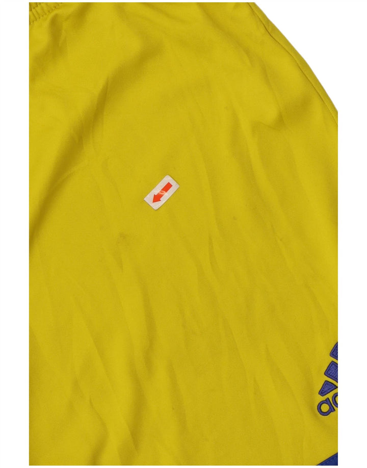 ADIDAS Mens Climalite Sport Shorts Small  Yellow Polyester