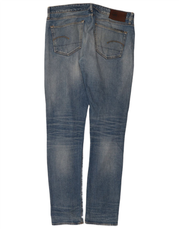G-Star Mens 3301 Slim Jeans W36 L38 Blue Cotton