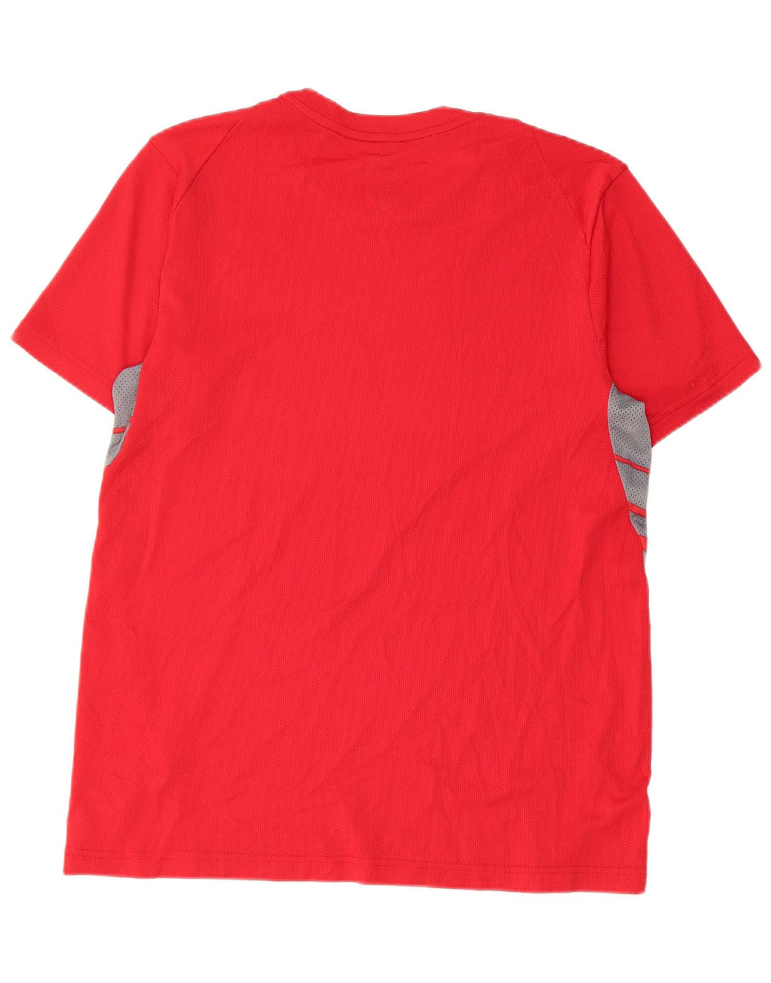 Nike Mens Dri Fit T-Shirt Top Large Red Colourblock Polyester
