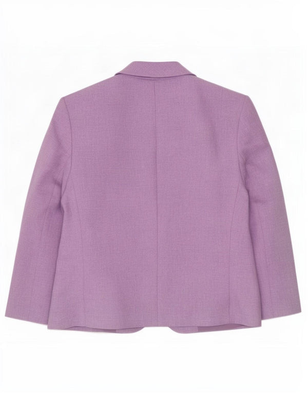 Marks & Spencer Womens Standard 1 Button Blazer Jacket UK 12 Medium Purple