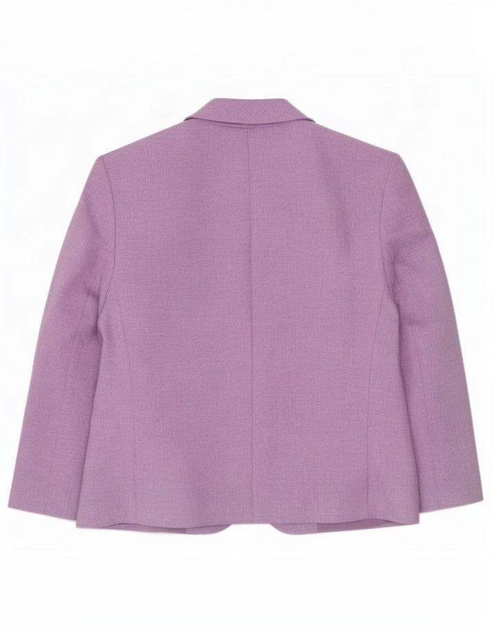 Marks & Spencer Womens Standard 1 Button Blazer Jacket UK 12 Medium Purple