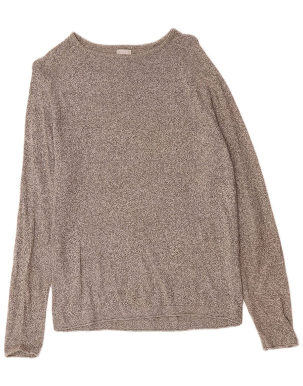 Zara Mens Top Long Sleeve Large Grey Flecked