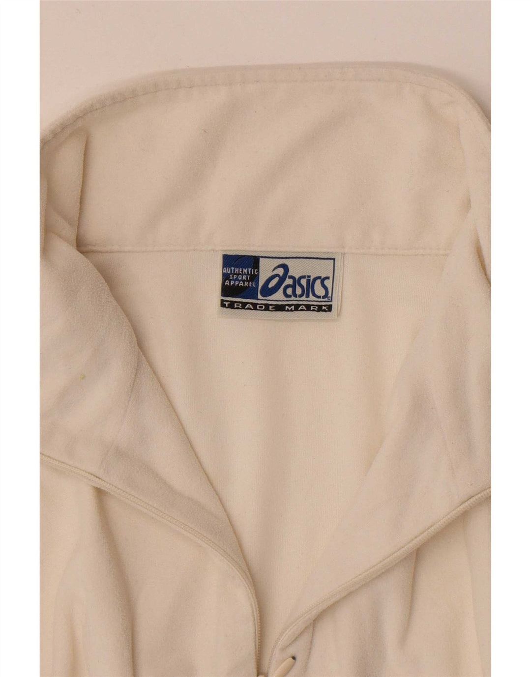 Asics Womens Zip Neck Fleece Jumper UK 14 Medium White Polyester