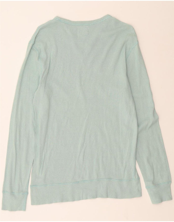 J. CREW Womens Top Long Sleeve UK 14 Large Blue Cotton Vintage J. Crew and Second-Hand J. Crew from Messina Hembry 