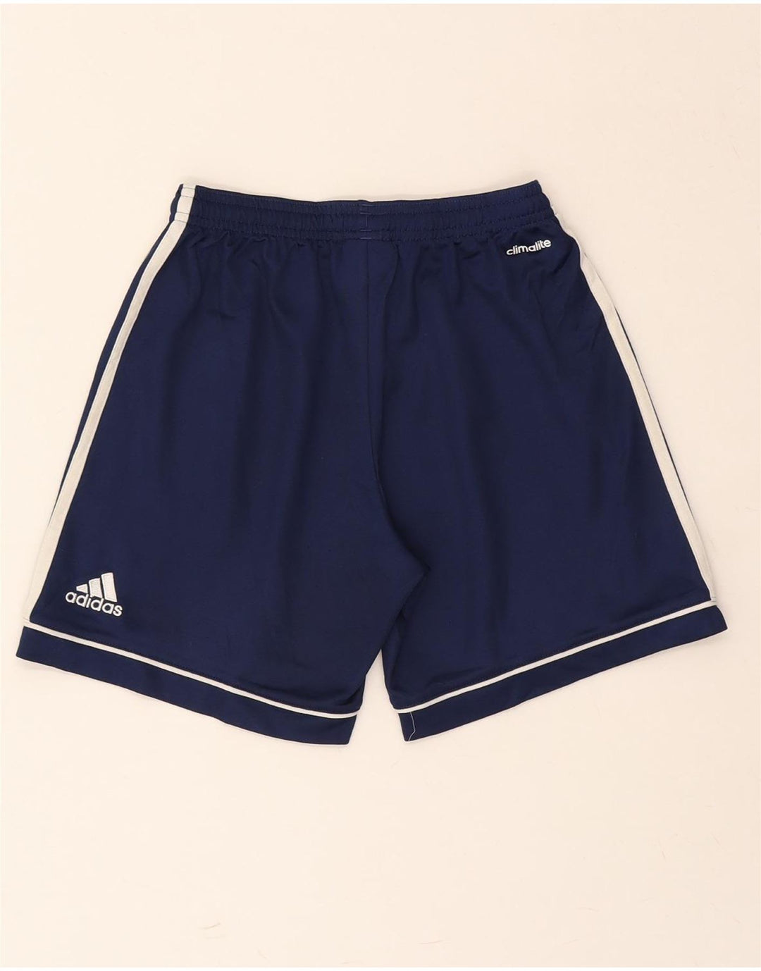 ADIDAS Boys Climalite Sport Shorts 11-12 Years  Navy Blue Polyester Vintage Adidas and Second-Hand Adidas from Messina Hembry 