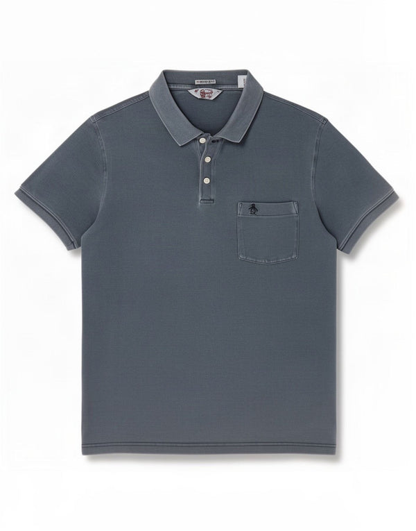 Penguin Mens Heritage Slim Fit Polo Shirt XL Blue