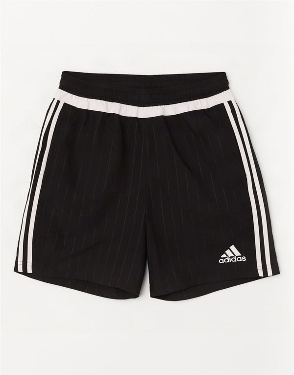 Adidas Mens Sport Shorts Medium Black Striped Polyester