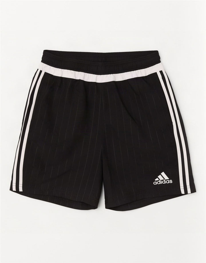 Adidas Mens Sport Shorts Medium Black Striped Polyester