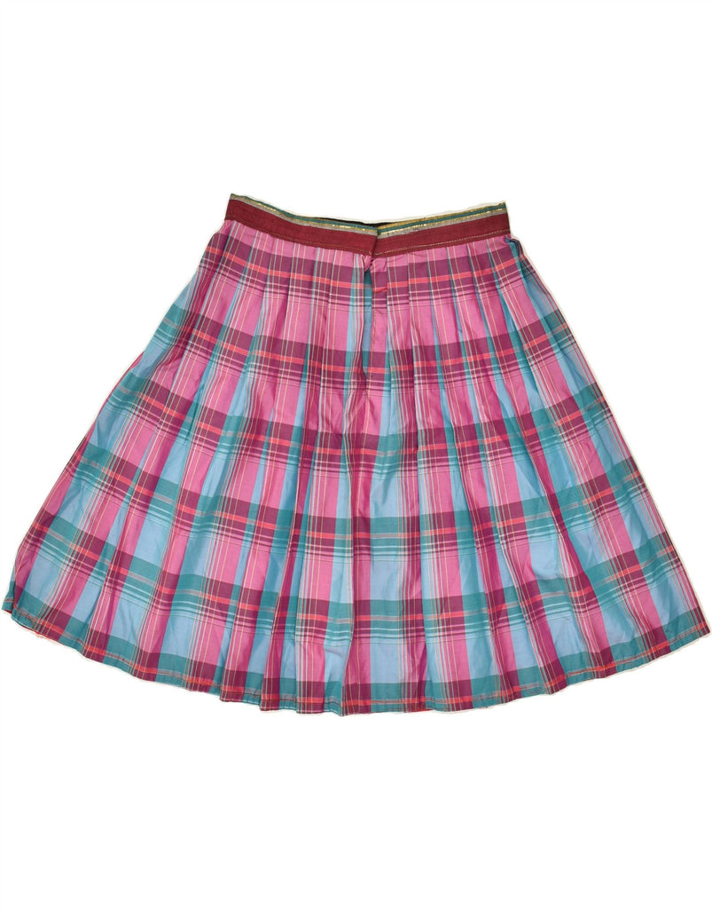 VINTAGE Womens Pleated Skirt W28 Medium  Multicoloured Check | Vintage Vintage | Thrift | Second-Hand Vintage | Used Clothing | Messina Hembry 