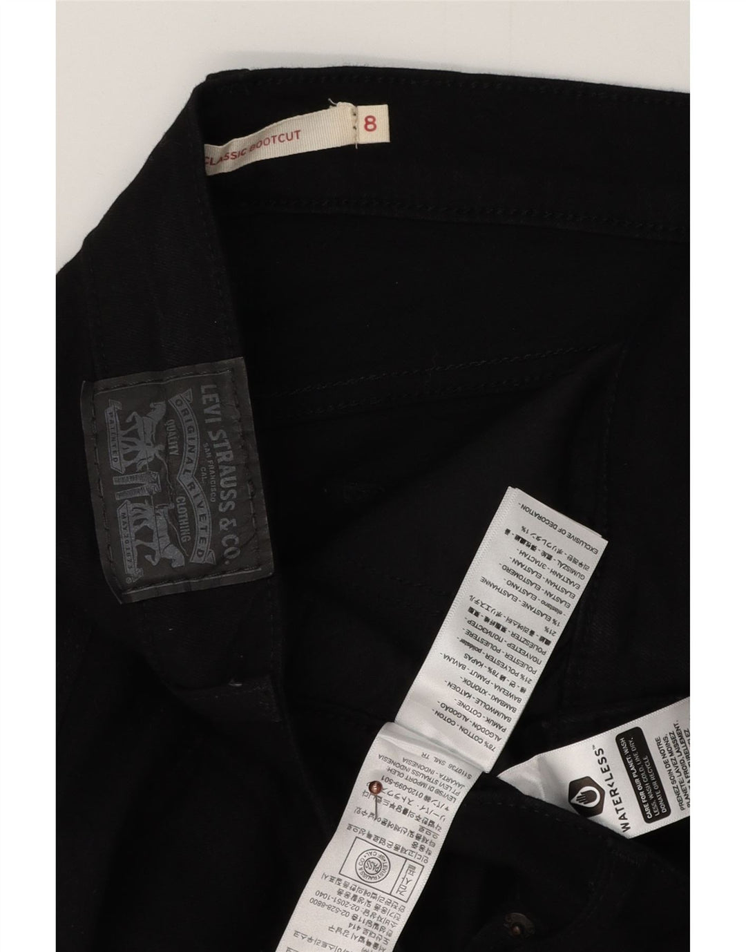 LEVI'S Womens Classic Bootcut Jeans US 8 Medium W30 L29 Black Cotton