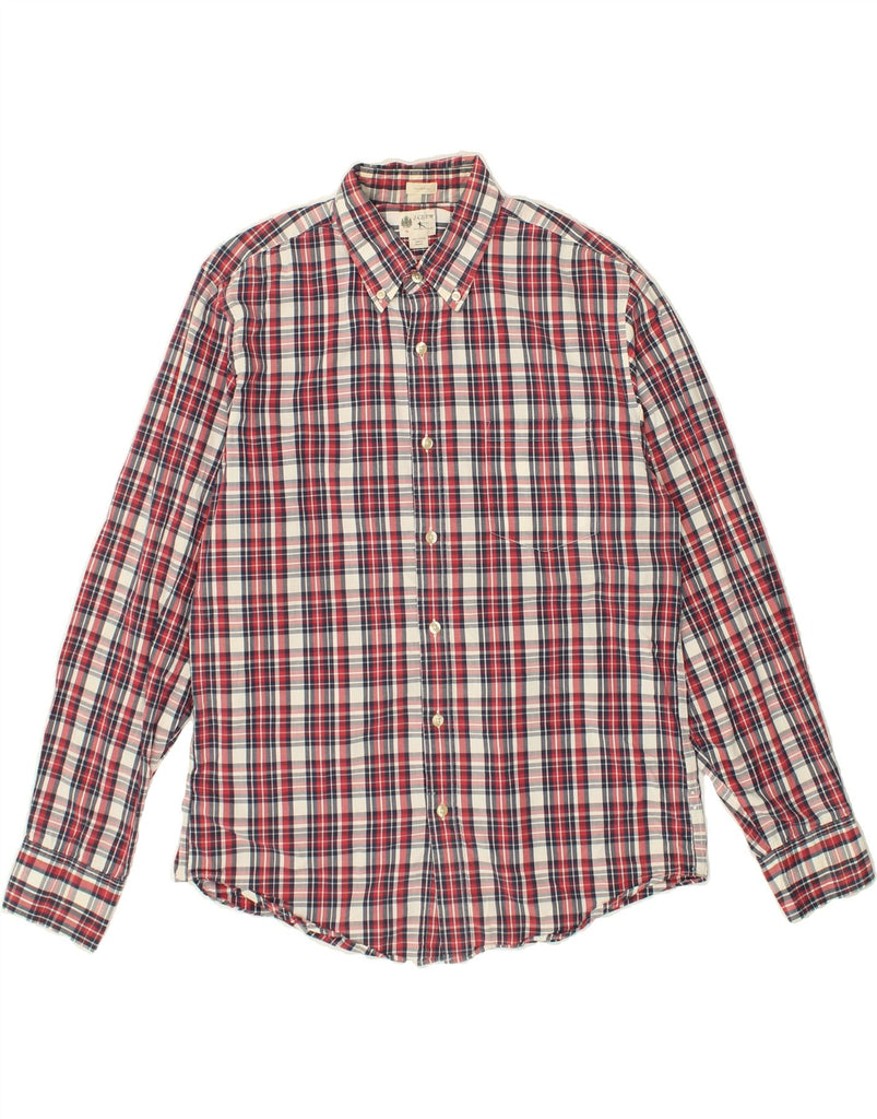 J. CREW Mens Tailored Fit Shirt Medium Red Check Cotton | Vintage J. Crew | Thrift | Second-Hand J. Crew | Used Clothing | Messina Hembry 