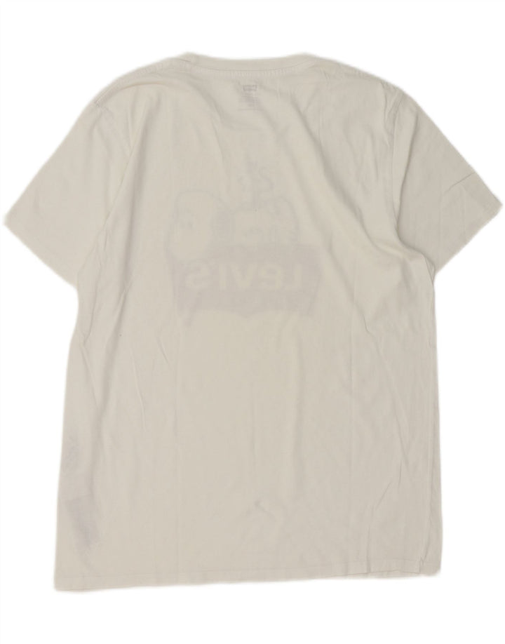 Levi's Mens Peanuts Graphic T-Shirt Top Large White Cotton