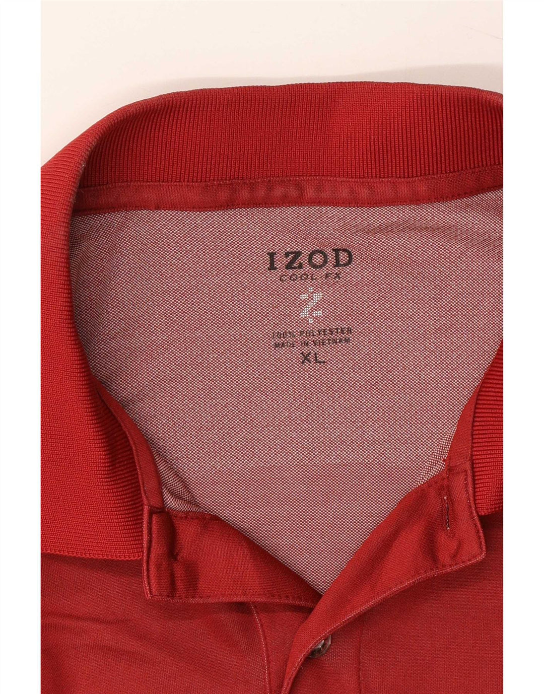 Izod Mens Polo Shirt XL Red Polyester