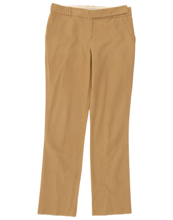 Massimo Dutti Womens Straight Suit Trousers EU 38 Small W28 L30 Beige