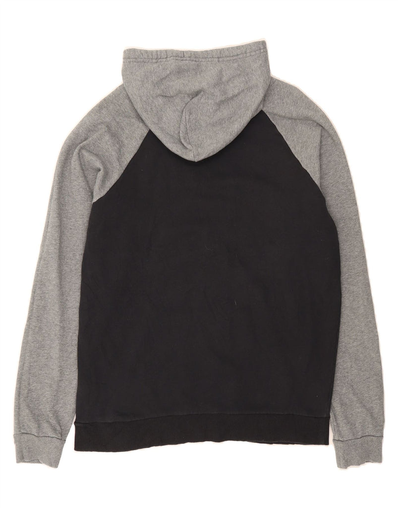 UNDER ARMOUR Mens Hoodie Jumper Large Black Colourblock Cotton Vintage Under Armour and Second-Hand Under Armour from Messina Hembry 