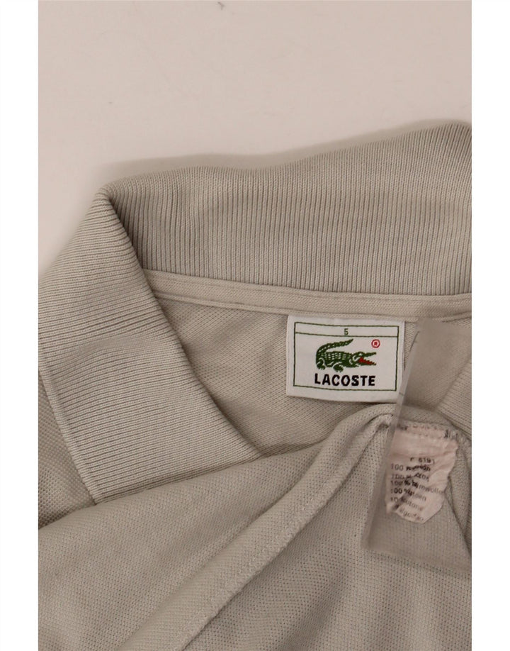 LACOSTE Mens Polo Shirt Size 5 Large Grey Cotton