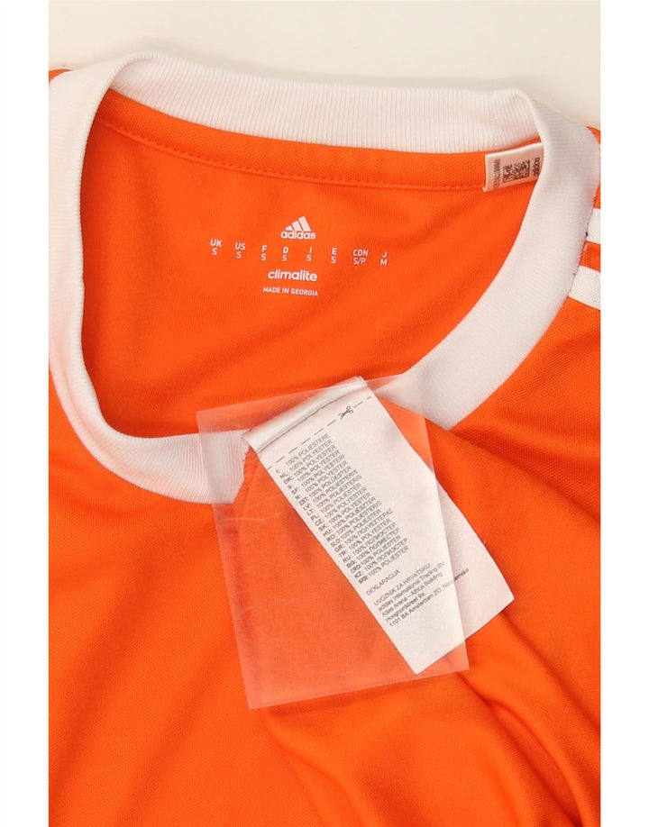 Adidas Mens Climalite T-Shirt Top Small Orange Polyester