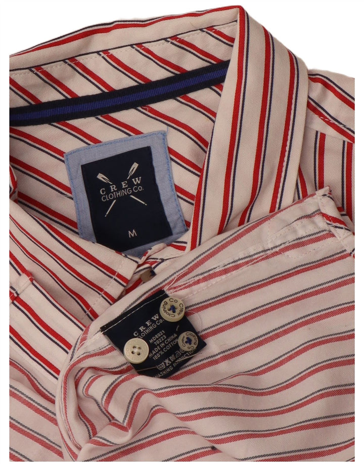 Crew Clothing Mens Shirt Medium Red Striped Cotton