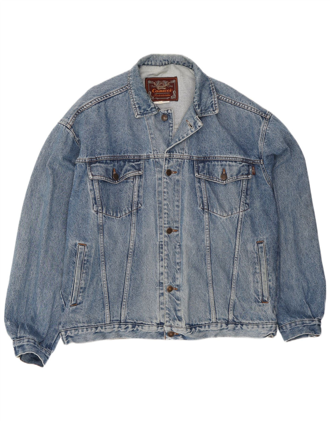 Casucci Mens Denim Jacket UK 42 XL Blue