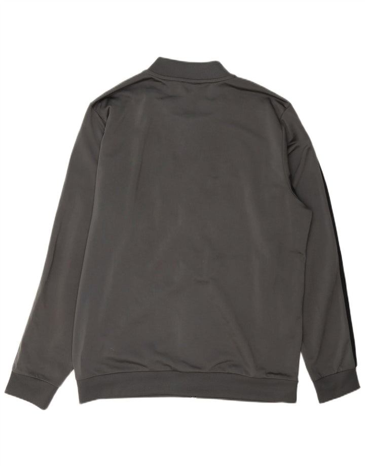 Adidas Mens Tracksuit Top Jacket Large Grey Polyester