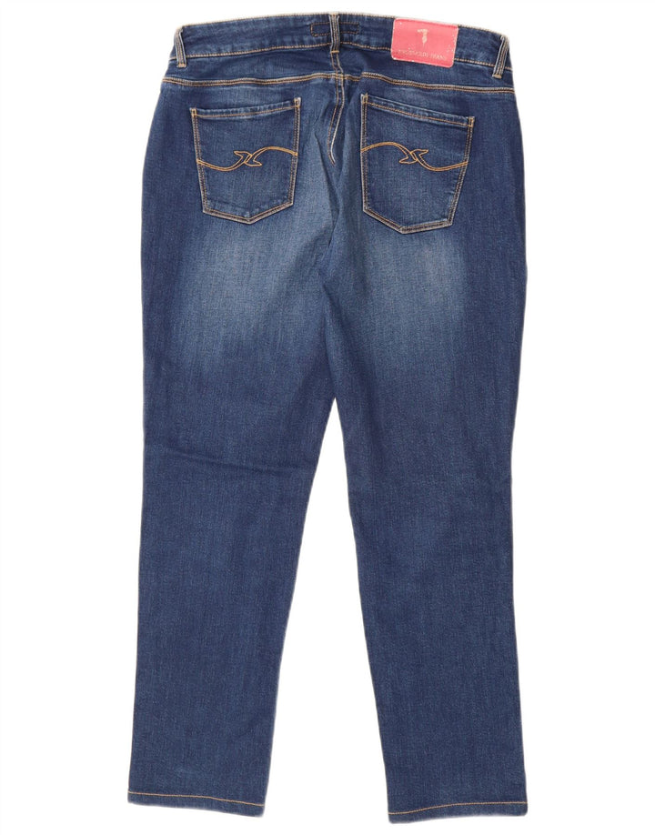 Trussardi Womens Slim Jeans W33 L27 Blue Cotton