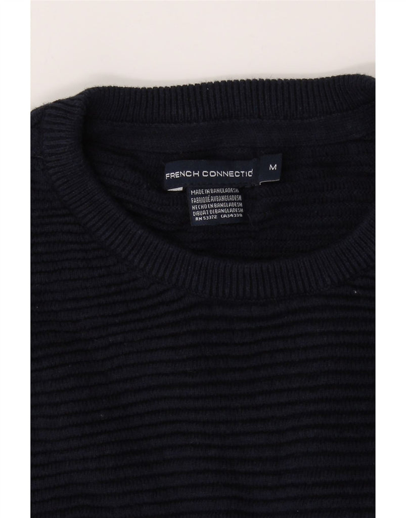 FRENCH CONNECTION Mens Crew Neck Jumper Sweater Medium Navy Blue Cotton Vintage French Connection and Second-Hand French Connection from Messina Hembry 