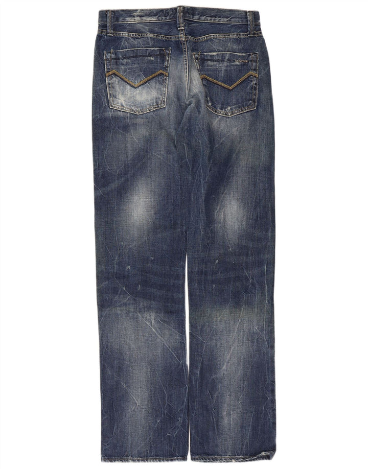 ENERGIE Mens Straight Jeans W32 L34 Blue Cotton
