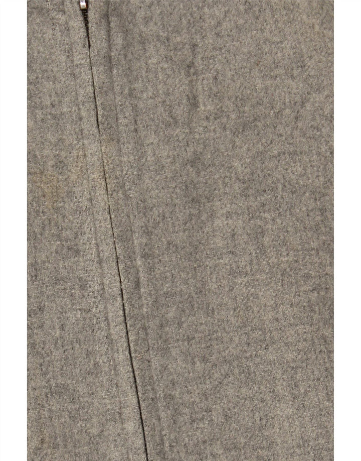 MASSIMO DUTTI Womens Hooded Bomber Jacket UK 16 Large Grey