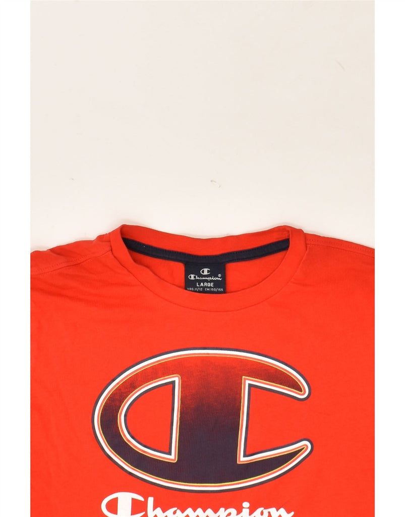 CHAMPION Boys Graphic T-Shirt Top 11-12 Years Large Red Cotton | Vintage Champion | Thrift | Second-Hand Champion | Used Clothing | Messina Hembry 