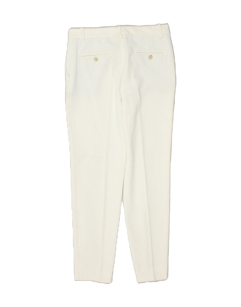 MASSIMO DUTTI Womens Slim Chino Trousers EU 36 XS W26 L28 White Polyester | Vintage Massimo Dutti | Thrift | Second-Hand Massimo Dutti | Used Clothing | Messina Hembry 