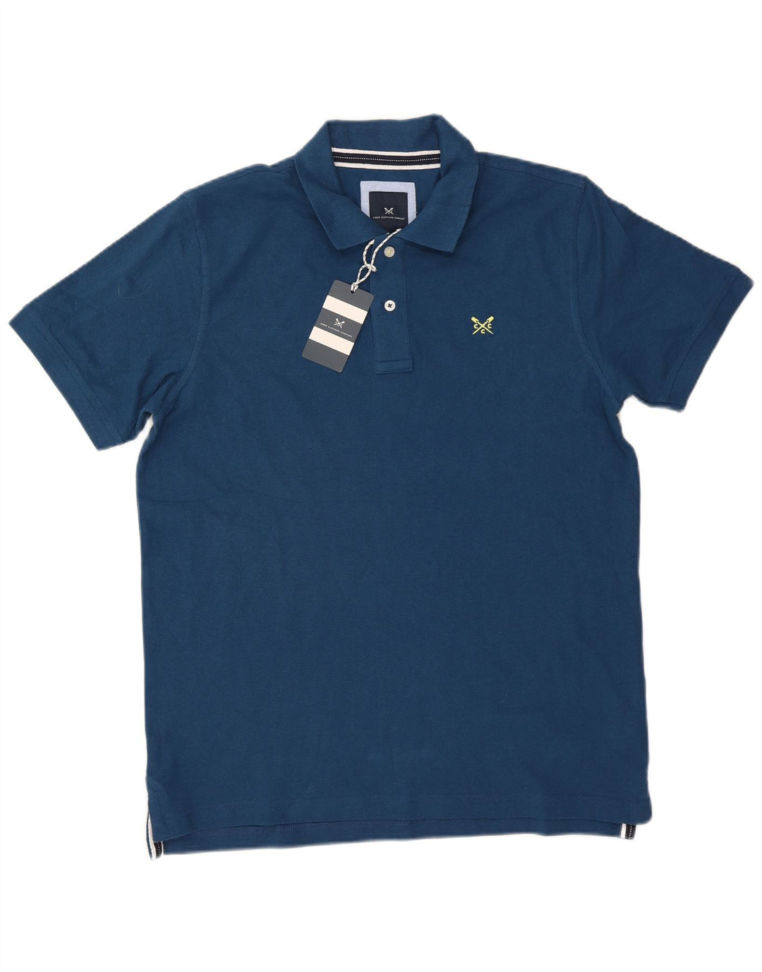 Crew Clothing Mens Polo Shirt Large Blue Cotton