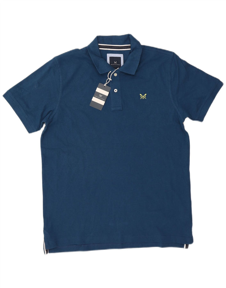 Crew Clothing Mens Polo Shirt Large Blue Cotton