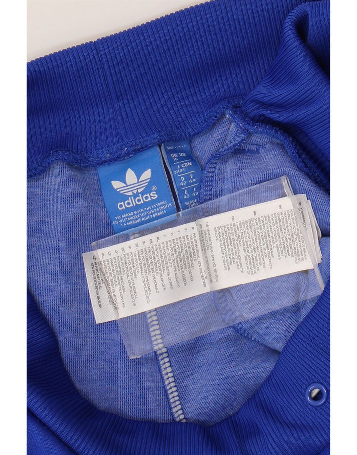 Adidas Womens Tracksuit Trousers Joggers UK 16 Large Blue Polyester