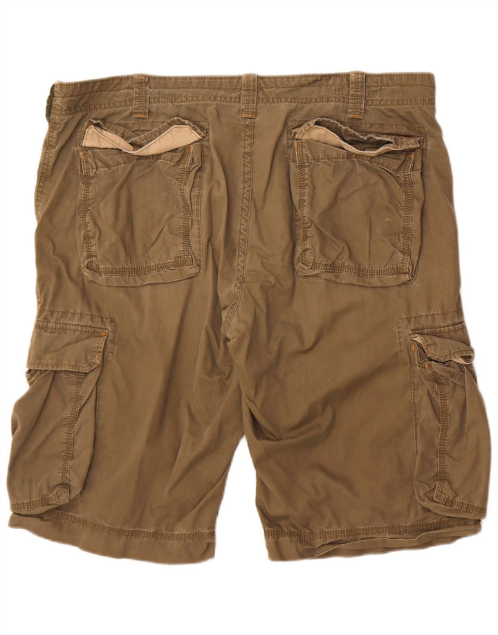 Marlboro Classics Mens Cargo Shorts W38 XL Khaki Cotton