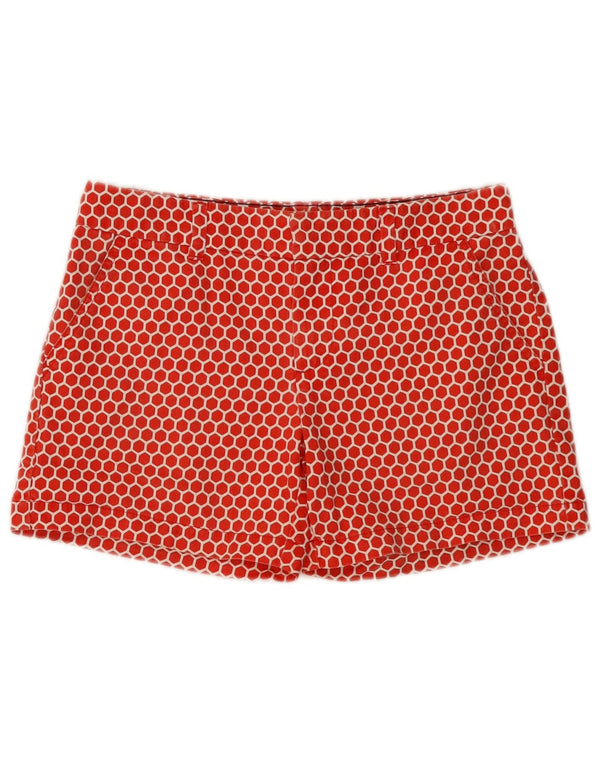 Tommy Hilfiger Womens Chino Shorts US 2 XS W30 Red Geometric Cotton